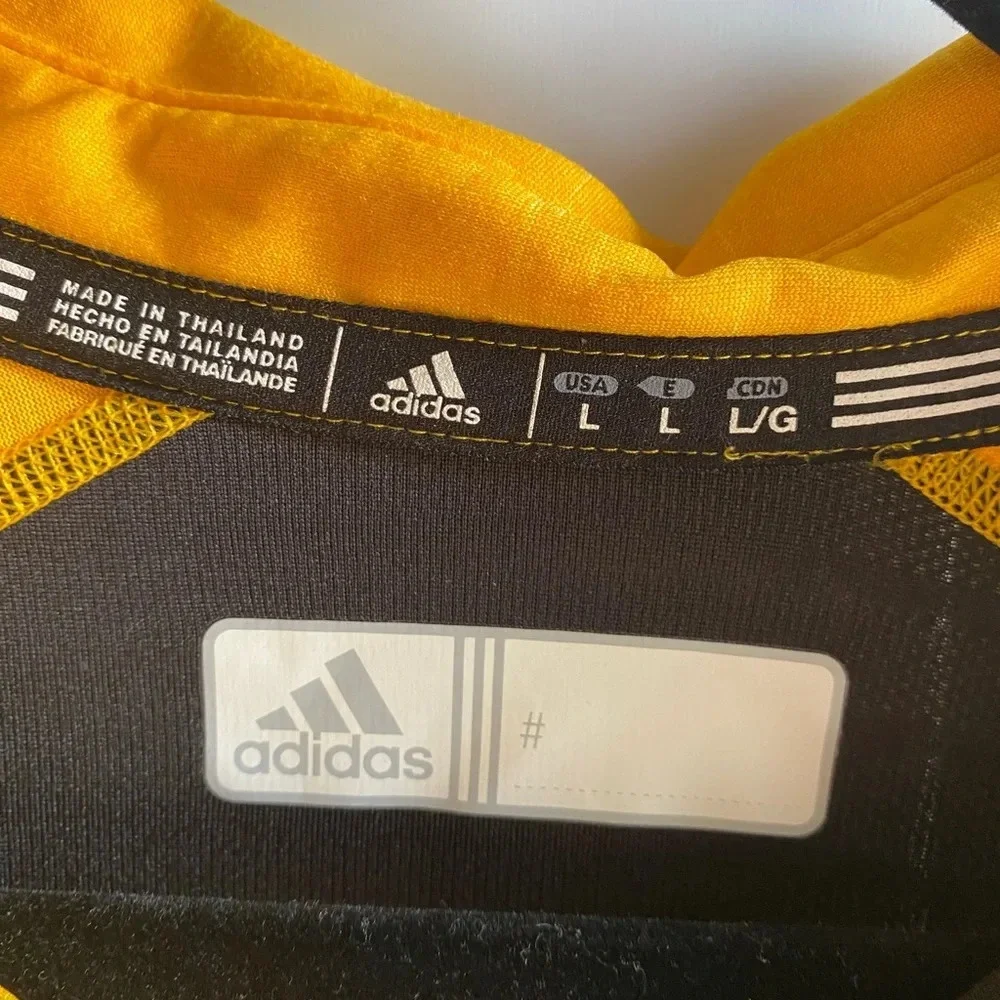 Adidas Kennesaw State University Polo Shirt Sz L Black/Yellow Climalite Owls